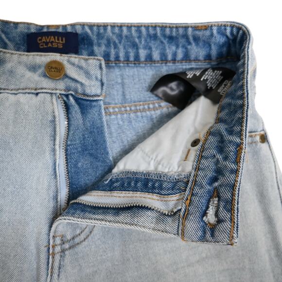 Cavalli Class Womens 27 Frayed Hem Denim Shorts NEW - Picture 8 of 11